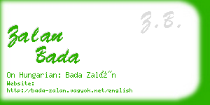 zalan bada business card